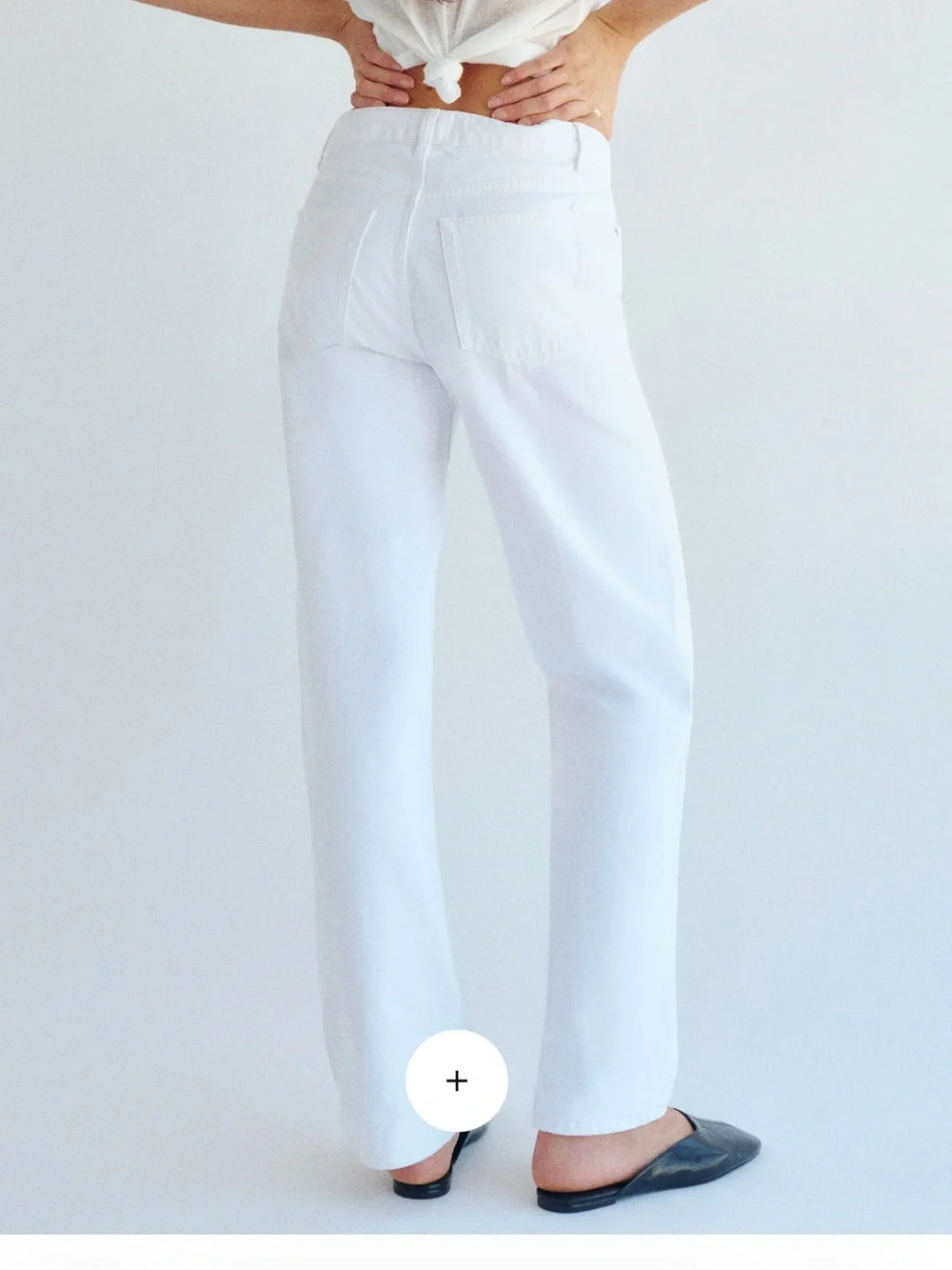 Reformation White Charlee Low Rise Straight Leg Jeans NWT 27